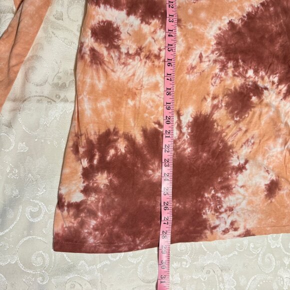 FREE PEOPLE We The Free Be Free Long Sleeve Tie Dye Tee in Cabernet Combo - Picture 9 of 9